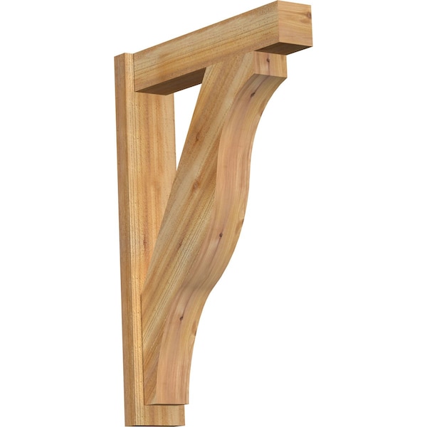 Ekena Millwork Funston Block Rough Sawn Outlooker, Western Red Cedar, 6"W x 26"D x 38"H OUT06X26X38FST05RWR - main